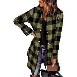 Color Block Plaid Shacket Jacket Womens Fall Clothes Fashion Outfits